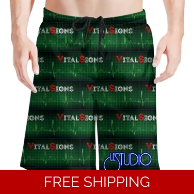 Le Studio Vital Signs 2 Beach Shorts